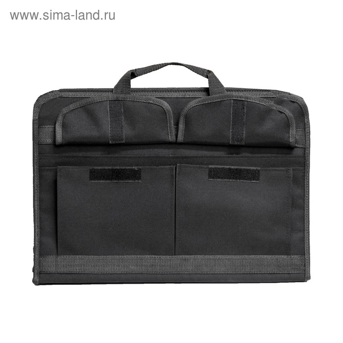 Папка для чертежей и рисунков для художников А3, 450 х 320 х 30 мм, с ручками, каркасная, текстильная, 3 кармана, чёрная, Estado