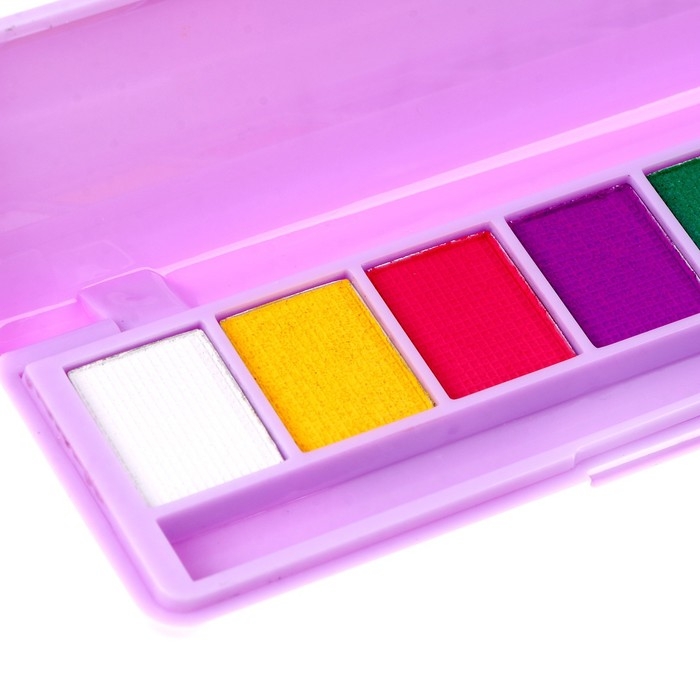 Аквагрим профессиональный для лица и тела 8 цветов, 2 светятся от ультрафиолета + кисть Аквагрим профессиональный для лица и тела 8 цветов, 2 светятся от ультрафиолета + кисть