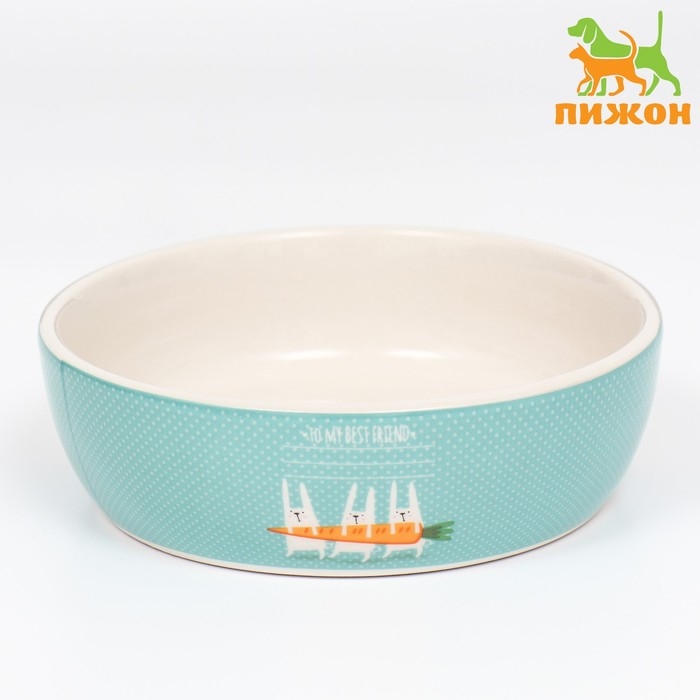 Миска керамическая Миска керамическая "Для кроликов" 300мл, 12 х 3,5 см