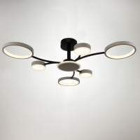 Люстра с ПДУ 2299/7WT LED 136Вт 3000-6000К белый 77х77х18 см BayerLux