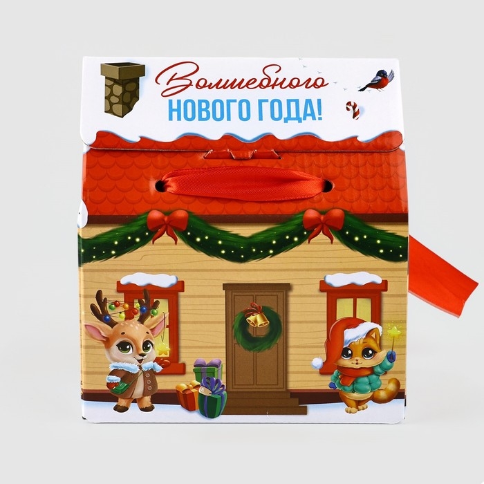 Коробка подарочная новогодняя складная « Волшебюного Нового года! », 15 х 18 х 10 см, Новый год Коробка подарочная новогодняя складная « Волшебюного Нового года! », 15 х 18 х 10 см, Новый год