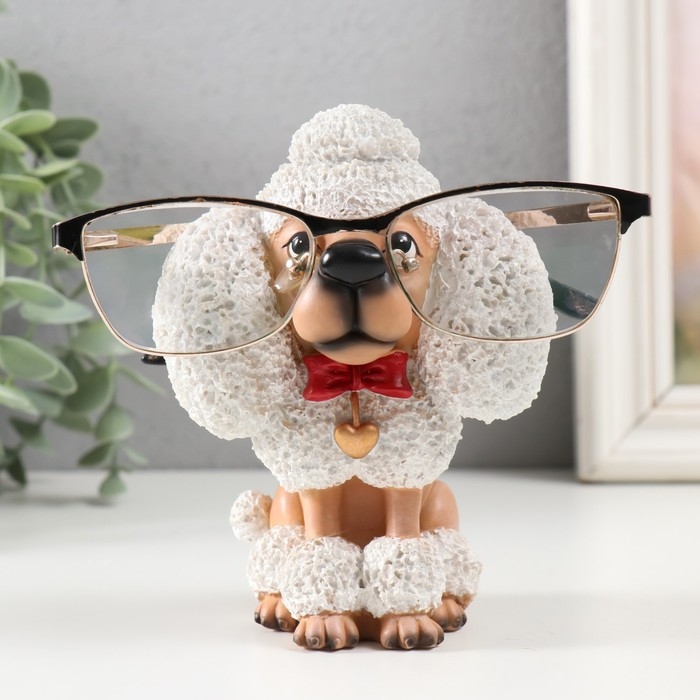 Сувенир полистоун подставка под очки Сувенир полистоун подставка под очки "Пудель" 9х8х13 см