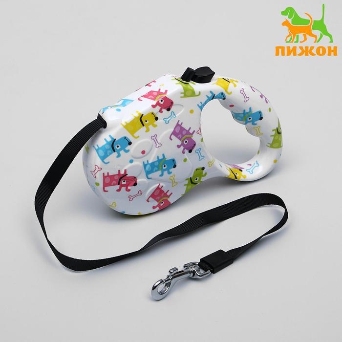 Рулетка  Рулетка "Лапа", 5 м, до 35 кг, принт собаки