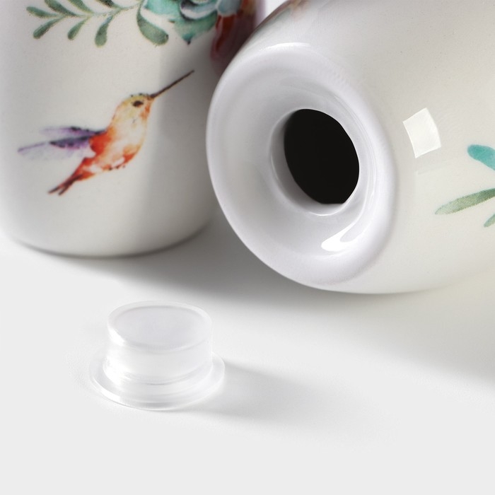 Набор для специй Доляна «Пташка», 2 предмета: солонка, перечница, 130 мл Набор для специй Доляна «Пташка», 2 предмета: солонка, перечница, 130 мл