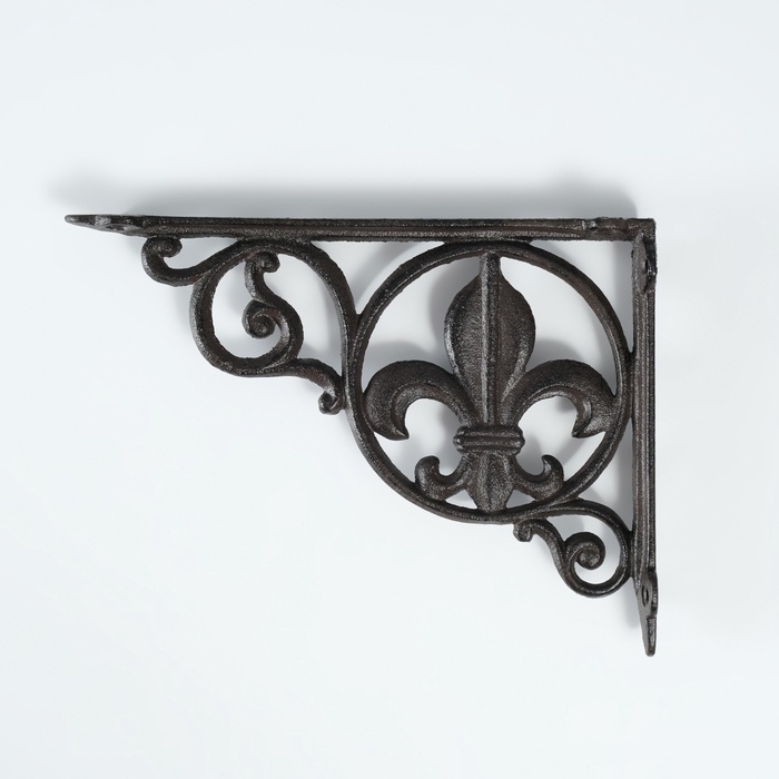 Сувенир чугун уголок  Сувенир чугун уголок "Лилия геральдика" 23х3х17 см