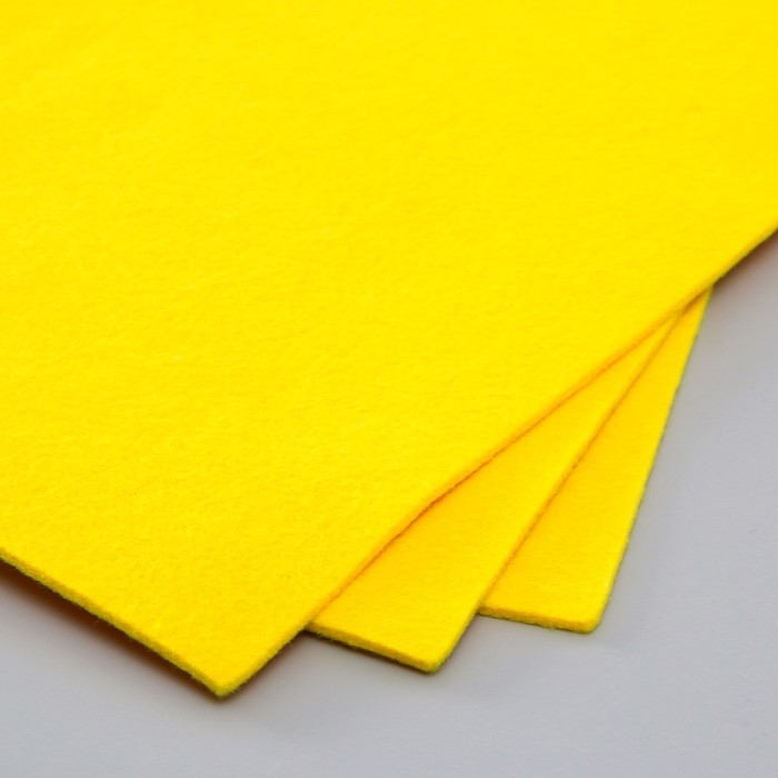 Набор мягкого фетра Набор мягкого фетра "Астра" (3 шт) горчично-жёлтый, 3 мм, 400 гр. 20х30 см