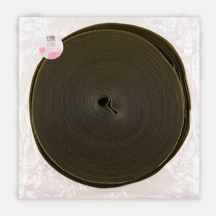 Липучка, 20 мм × 25 ± 1 м, цвет хаки Липучка, 20 мм × 25 ± 1 м, цвет хаки