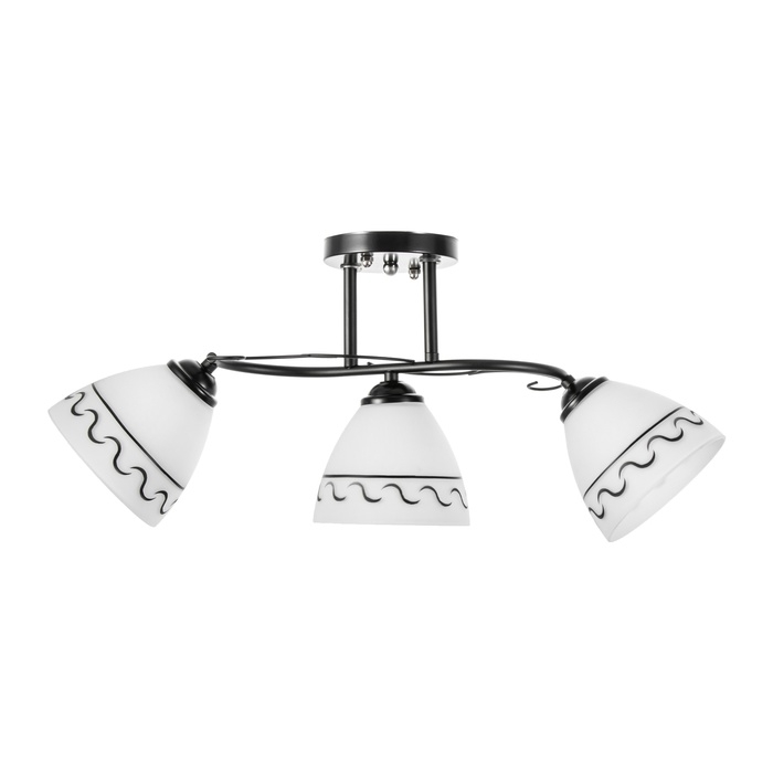 Люстра Люстра "Аврора" 3хЕ27 40Вт черный 58х26 см