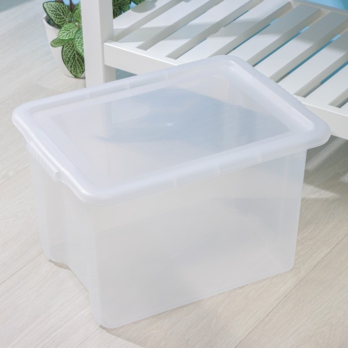 Контейнер для хранения с крышкой Porter, 21 л, 43×32×27 см, цвет прозрачный Контейнер для хранения с крышкой Porter, 21 л, 43×32×27 см, цвет прозрачный