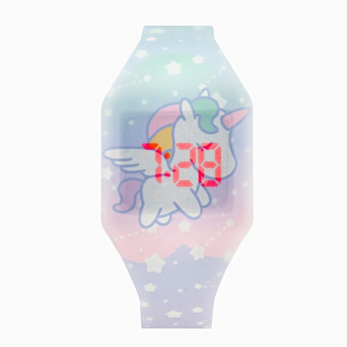 Часы наручные электронные, детские, Часы наручные электронные, детские, "Единорог"