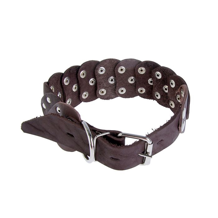 Ошейник кожаный чешуйчатый 60 х 3,5 см, ОШ 43-56 см, микс цветов Ошейник кожаный чешуйчатый 60 х 3,5 см, ОШ 43-56 см, микс цветов