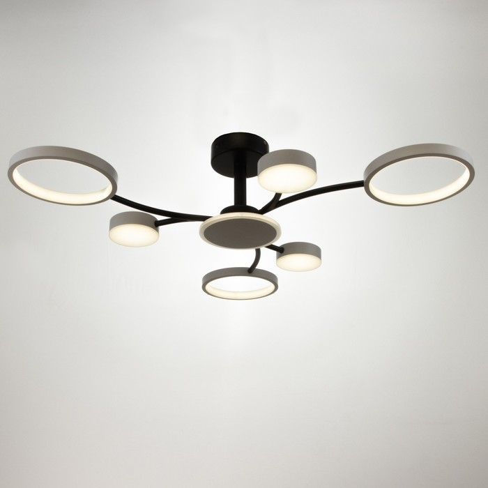 Люстра с ПДУ 2299/7WT LED 136Вт 3000-6000К белый 77х77х18 см BayerLux