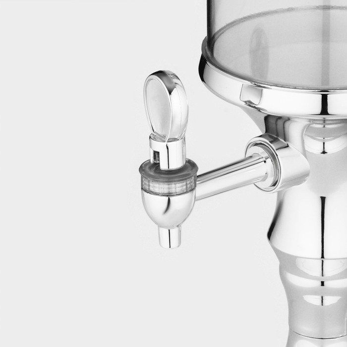 Башня пивная «Петронас», 3 л, колба с подсветкой, 2 батарейки, цвет металлик Башня пивная «Петронас», 3 л, колба с подсветкой, 2 батарейки, цвет металлик