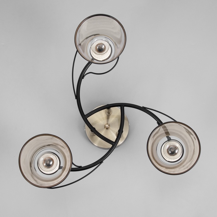 Люстра Люстра "Каэль" 3хЕ27 40Вт черно-бронзовый 44х44х17,5 см