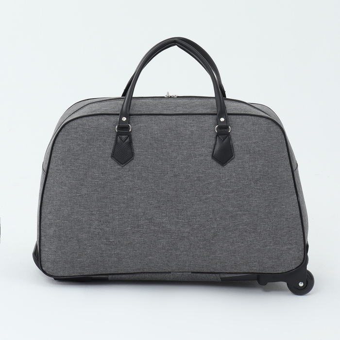 Сумка дорожная на колёсах, наружный карман, цвет серый Сумка дорожная на колёсах, наружный карман, цвет серый