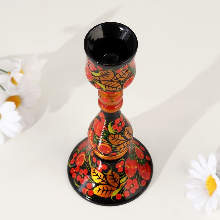 Подсвечник, 20х8 см, хохлома