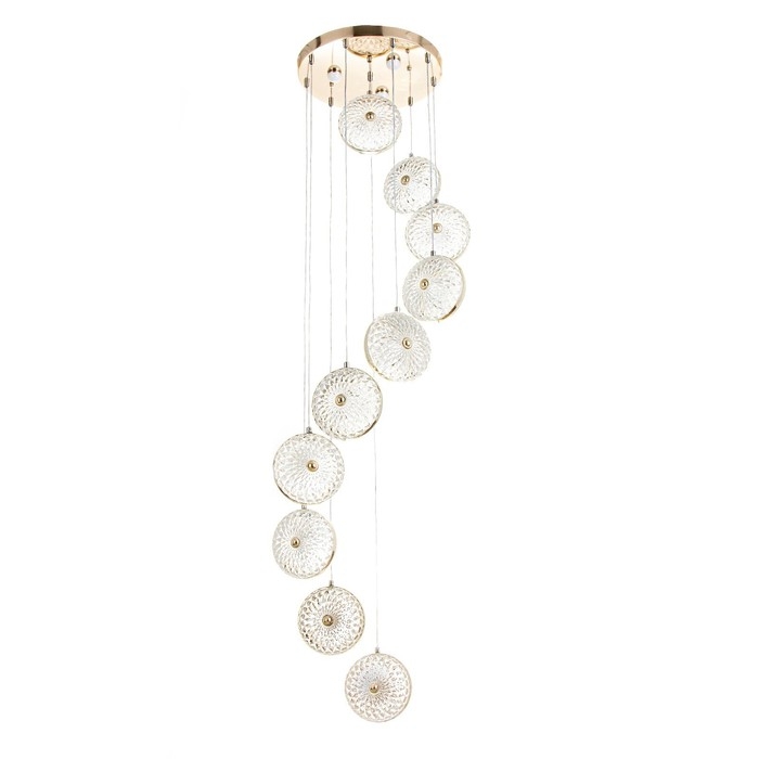 Каскад Каскад "Ледис" 10LED+3LED 99Вт ПДУ золото 40х40х200см BayerLux