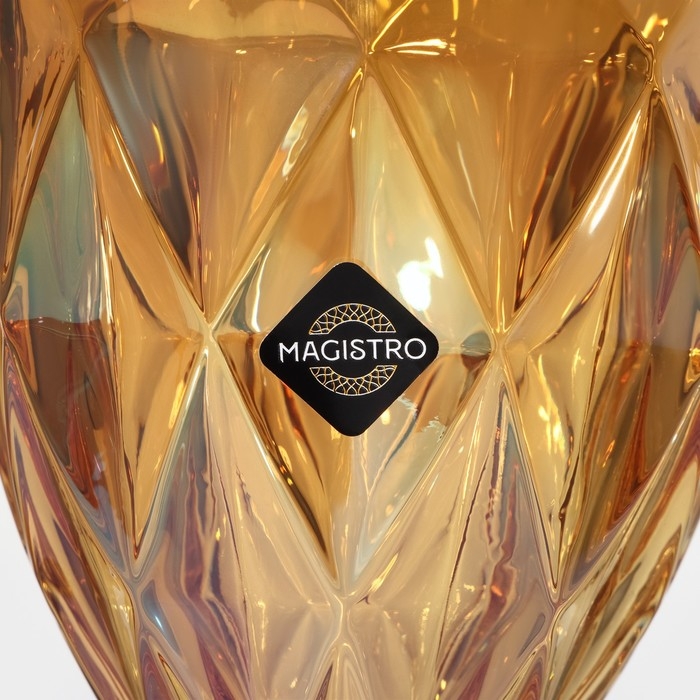 Бокал для вина стеклянный Magistro «Круиз», 250 мл, 8×15,3 см, цвет оранжевый Бокал для вина стеклянный Magistro «Круиз», 250 мл, 8×15,3 см, цвет оранжевый