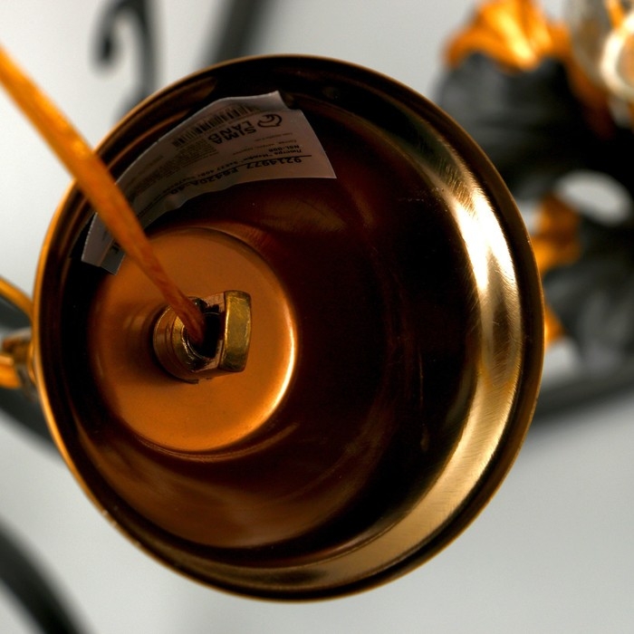 Люстра  Люстра "Мэдфи" 5хЕ14 40Вт черно-золотой 55х70х55 см BayerLux