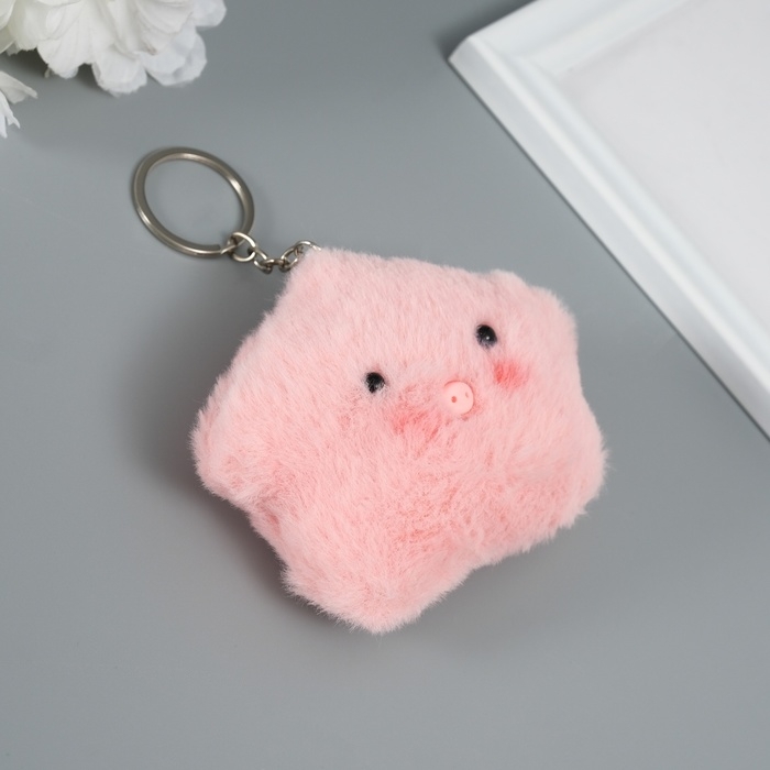 Пушистик на кольце Пушистик на кольце "Звёздная свинка" пищалка 8х11х2,5 см