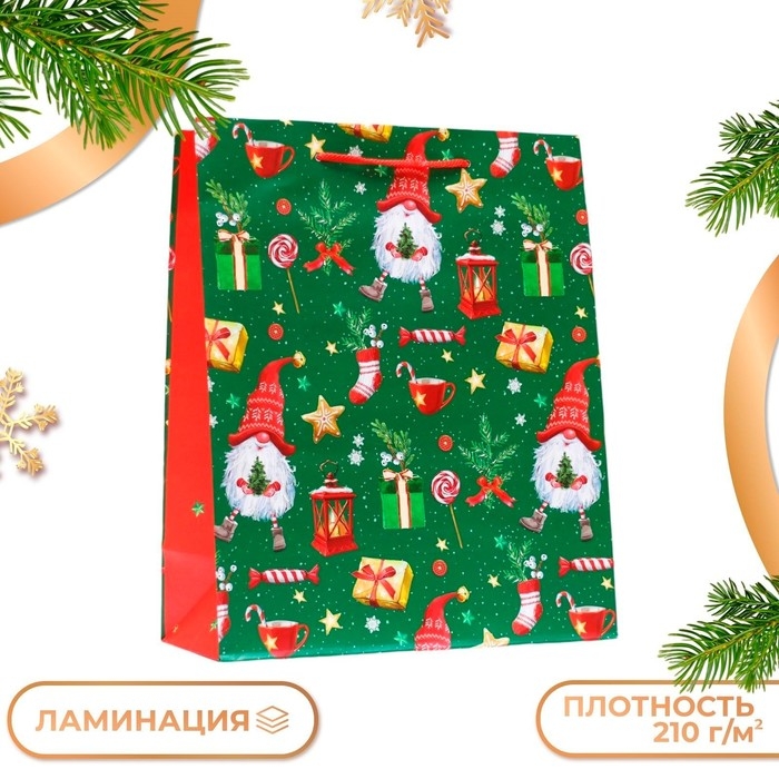 Новый год. Пакет подарочный Новый год. Пакет подарочный "Подарки", 26 х 32 х 12 см.