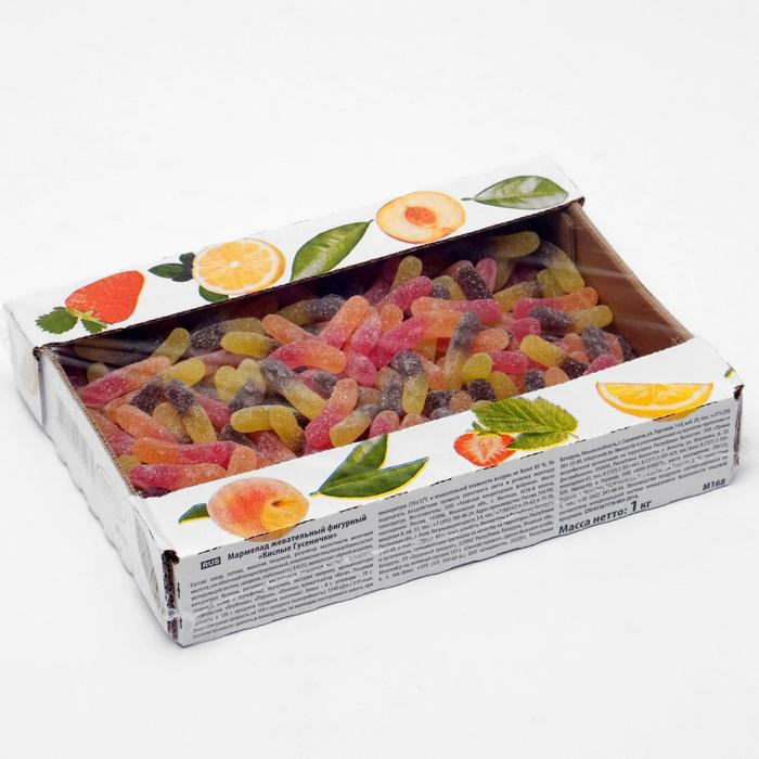 Мармелад жевательный фигурный «Кислые Гусенички», 1 кг Мармелад жевательный фигурный «Кислые Гусенички», 1 кг