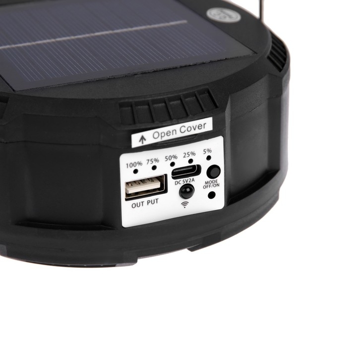 Садовый светильник на солнечной батарее «Прожектор», 13 × 6 × 13 см, 6 LED, пульт ДУ, свечение RGBW Садовый светильник на солнечной батарее «Прожектор», 13 × 6 × 13 см, 6 LED, пульт ДУ, свечение RGBW