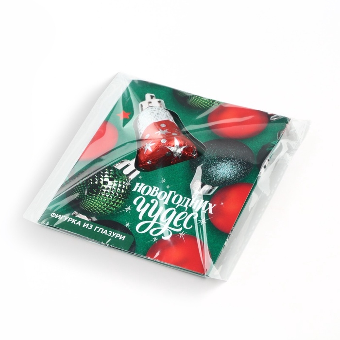 Открытка с фигуркой из глазури «Ёлочные шары», 18 г Открытка с фигуркой из глазури «Ёлочные шары», 18 г