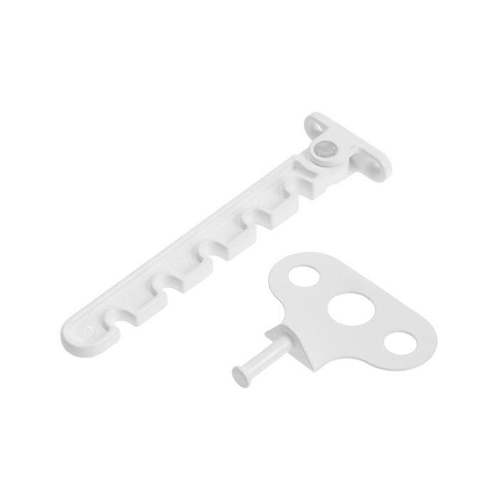 Ограничитель открывания, металлический, белый