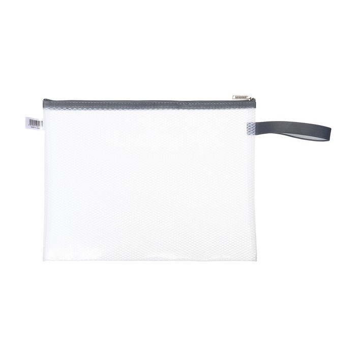 Папка-конверт на молнии формат А4, с ручкой, водоотталкивающая, 350 мкр, серый Папка-конверт на молнии формат А4, с ручкой, водоотталкивающая, 350 мкр, серый