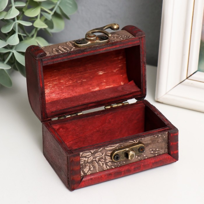 Шкатулка дерево сундучок "Розарий" 6,3х8,8х6,5 см