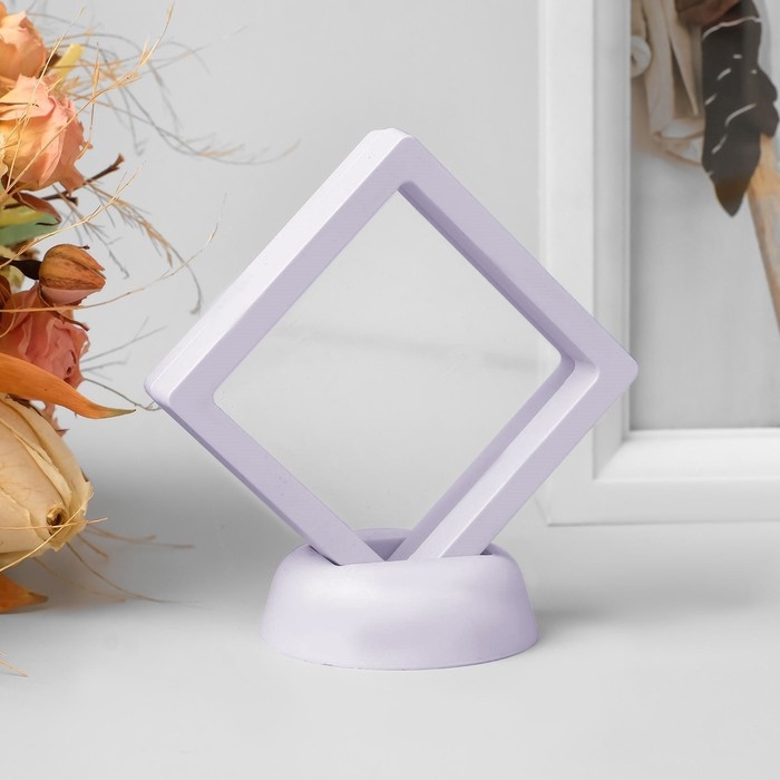 Подставка для украшений «Ромб», 7×3×7 см, цвет белый Подставка для украшений «Ромб», 7×3×7 см, цвет белый