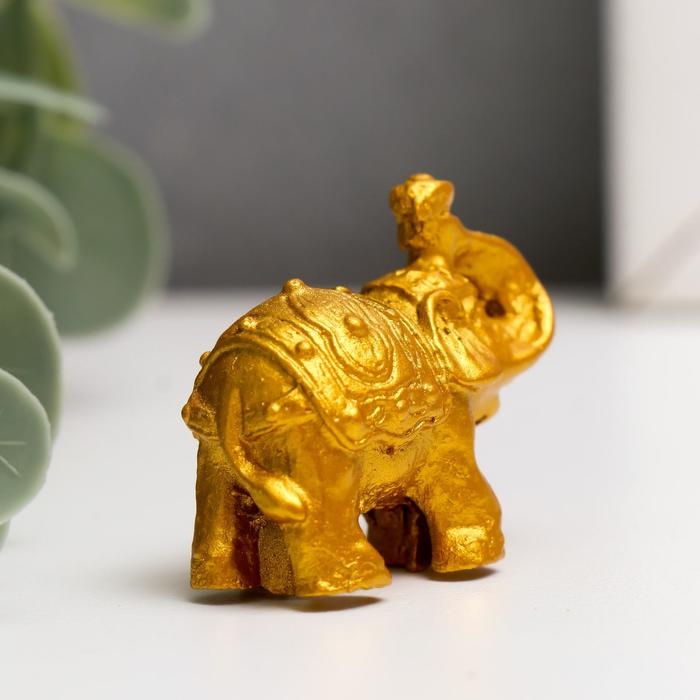 Нэцке полистоун Нэцке полистоун "Золотые слоны" набор 6 шт 3х3,5х1,7 см