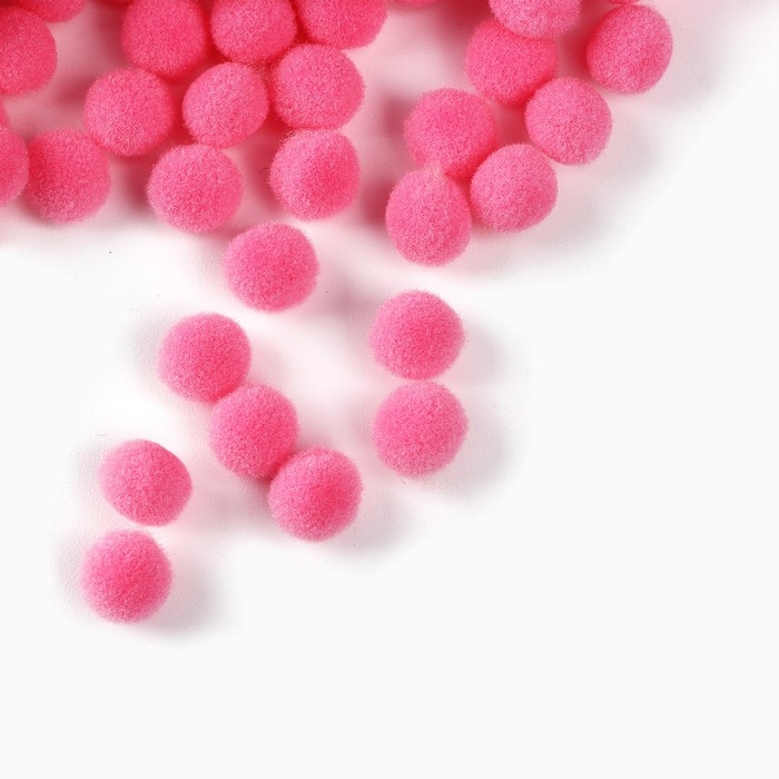 Набор текстильных деталей для декора. Помпоны для творчества &laquo;Розовые&raquo;, 55 гр