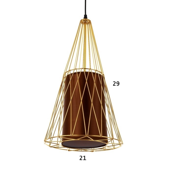 Светильник BayerLux "Вортекс" 1х40Вт E27 золото 27х27х120 см.