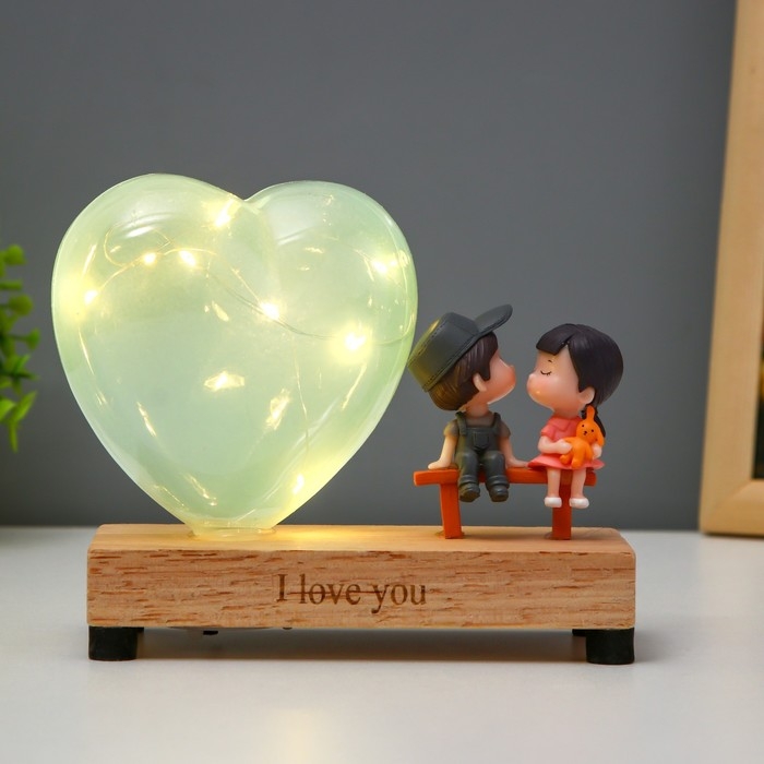 Ночник Ночник "Влюблённые" LED от батареек 3хLR44 МИКС 14х12х7 см RISALUX