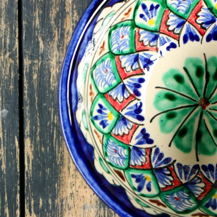 Пиала Риштанская Керамика  Пиала Риштанская Керамика "Узоры", 11,5 см, большая, микс