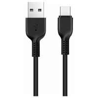 Кабель Hoco X20, Type-C - USB, 3 А, 3 м, PVC оплетка, чёрный