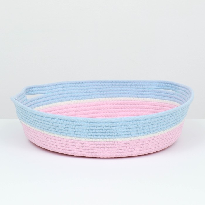 Экологичный лежак для животных, 50 х 50 х 12 см,вес до 25 кг, розово-голубой Экологичный лежак для животных, 50 х 50 х 12 см,вес до 25 кг, розово-голубой