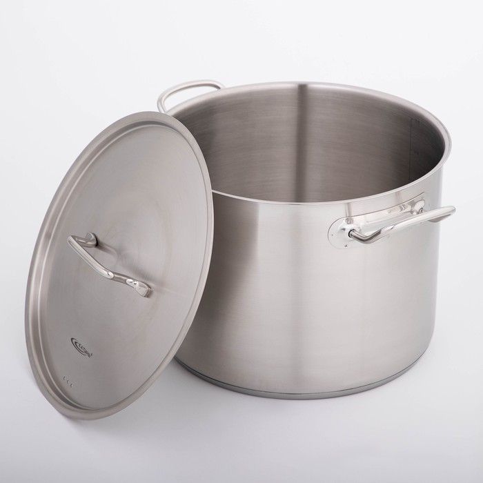 Кастрюля «Общепит», 13 л, d=28 см, h=21 см, капсульное дно, индукция Кастрюля «Общепит», 13 л, d=28 см, h=21 см, капсульное дно, индукция