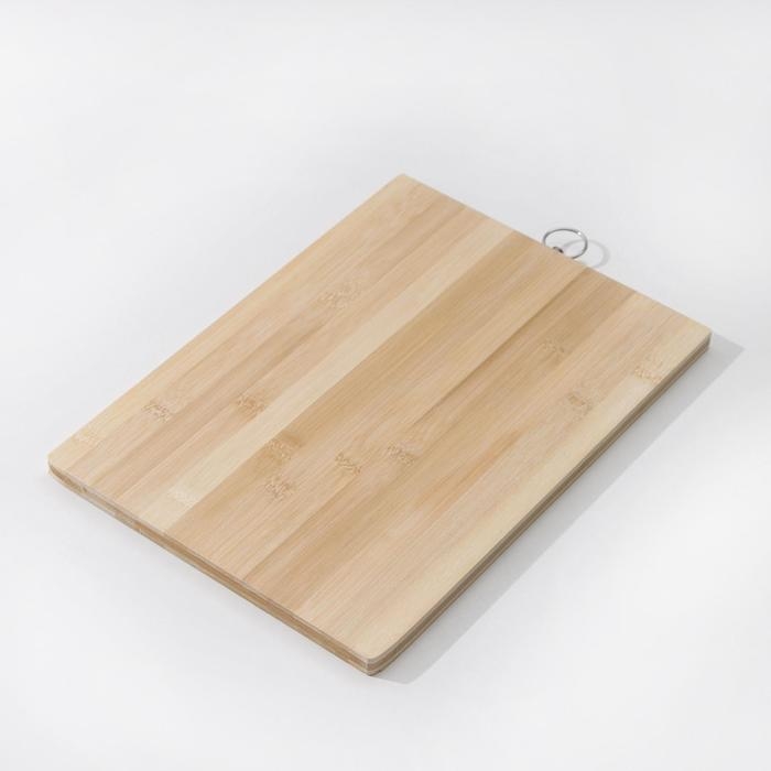 Доска разделочная Доляна «Зебра», 34×24×1,7 см, бамбук