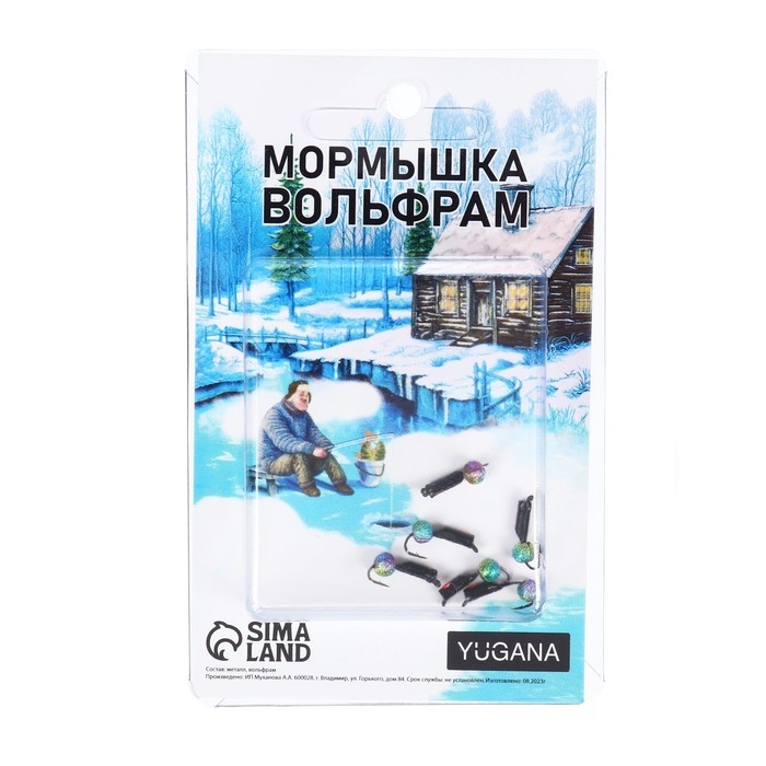 Мормышка Столбик чёрный, красный глаз + шар радуга, вес 0.5 г Мормышка Столбик чёрный, красный глаз + шар радуга, вес 0.5 г