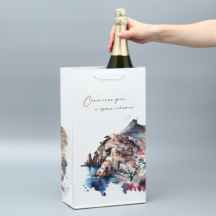 Пакет подарочный под две бутылки, упаковка, «Яркие события», 35 х 20 х 9 см Пакет подарочный под две бутылки, упаковка, «Яркие события», 35 х 20 х 9 см