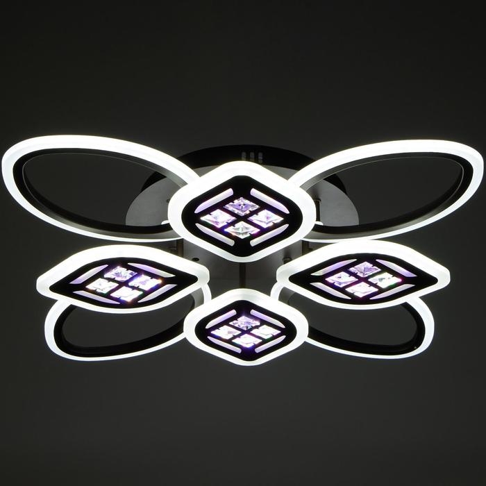 Люстра с ПДУ 1162/8CF LED 160Вт 3000-6000К диммер кофе 70х70х10 см BayerLux