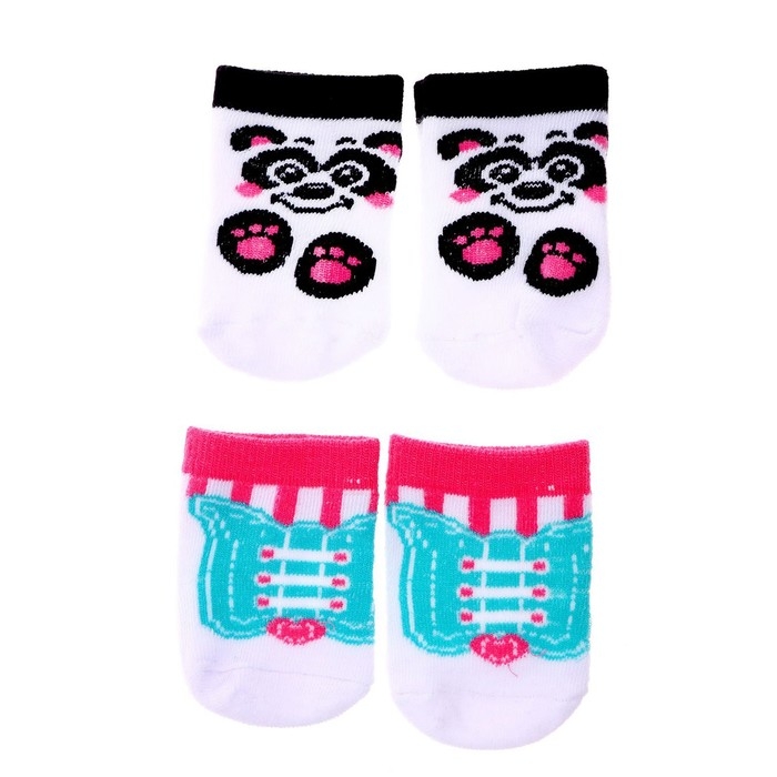 Одежда для кукол «Панда», носочки, 2 пары Одежда для кукол «Панда», носочки, 2 пары