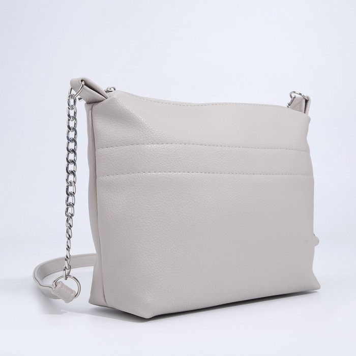 Сумка кросс-боди на молнии, цвет серо-бежевый Сумка кросс-боди на молнии, цвет серо-бежевый