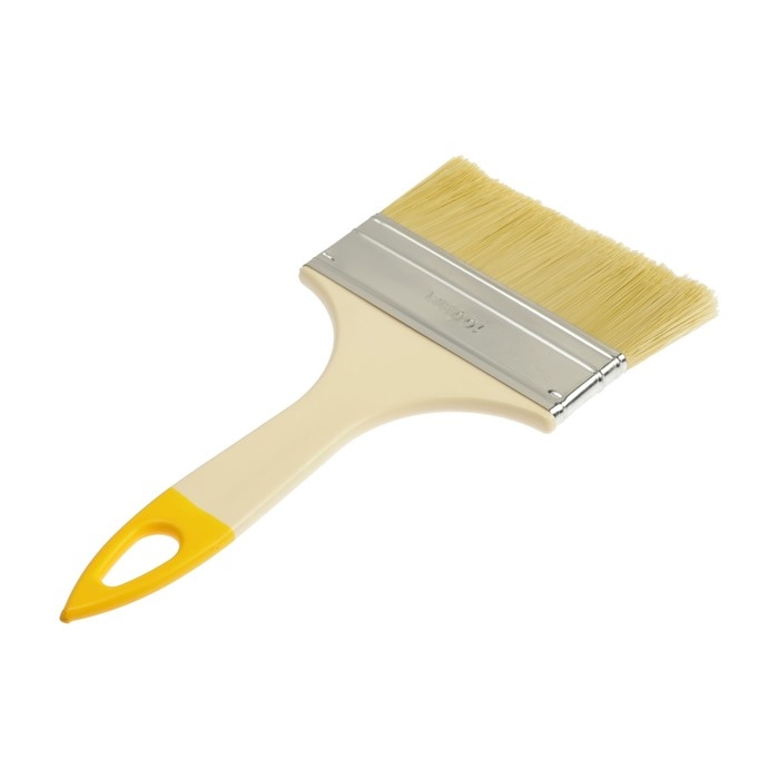 Кисть плоская  Кисть плоская "АКОР" Столичная, искусственная щетина, пластиковая рукоятка, 100х8 мм