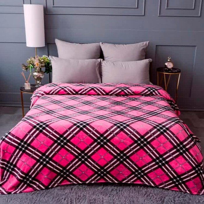 Плед Павлина FREEDom Клетка BlackPink 150х200см, аэрософт 190г/м, пэ100% Плед Павлина FREEDom Клетка BlackPink 150х200см, аэрософт 190г/м, пэ100%