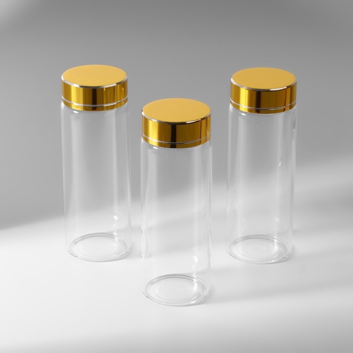 Баночки для хранения бисера, d = 3,7 × 10 см, 3 шт Баночки для хранения бисера, d = 3,7 × 10 см, 3 шт