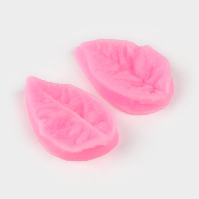 Молд «Лист розы», силикон, 2 предмета, 5×3 см, цвет МИКС Молд «Лист розы», силикон, 2 предмета, 5×3 см, цвет МИКС